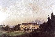 Markus Pernhart Painting of Castle Harbach in the 19th century painting